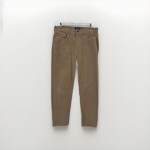 Lands End Mens Corduroy Jeans Traditional Fit Straight Cotton Pants Tan Sz 34